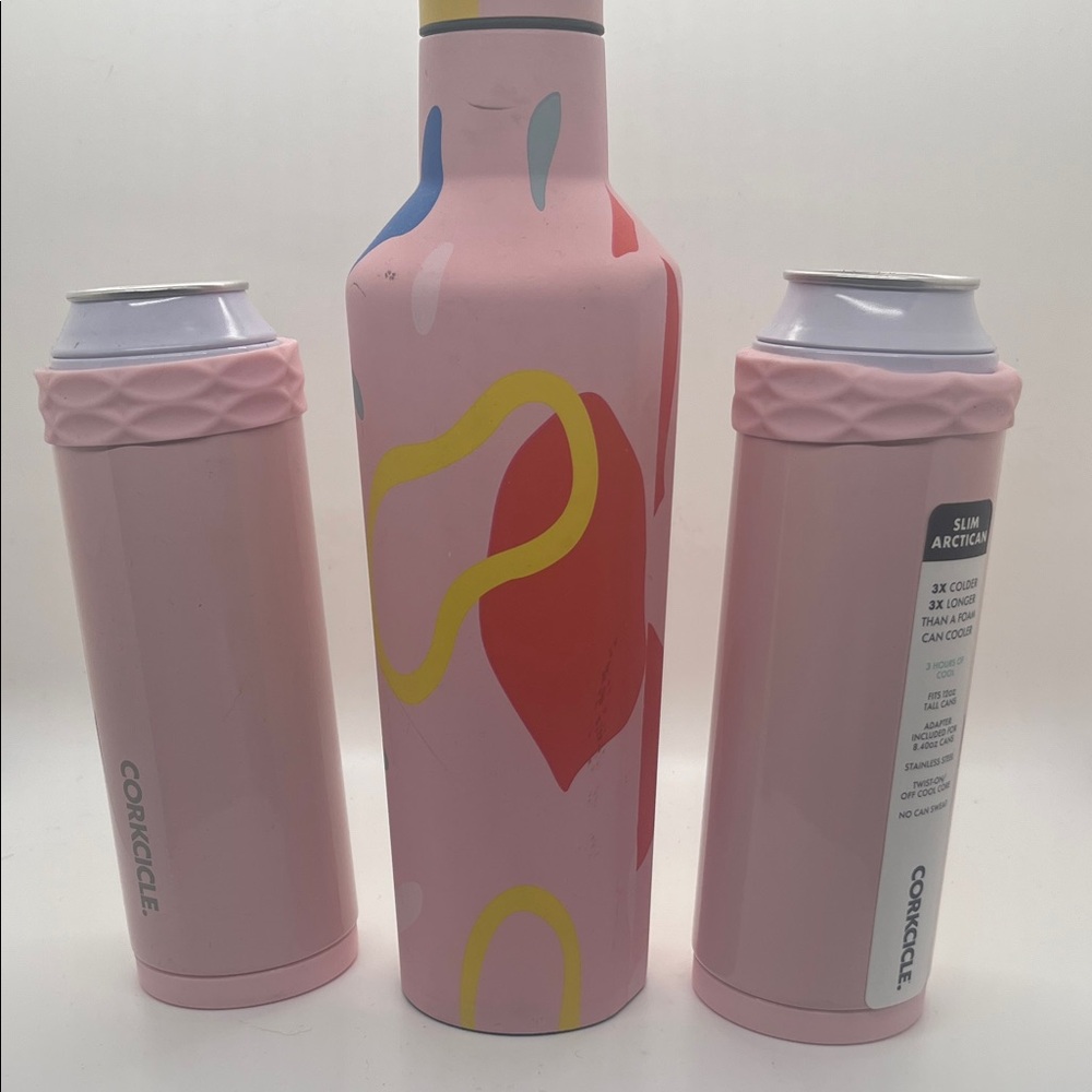 Corkcicle x Poketo Pink Multicolor Cooler Set